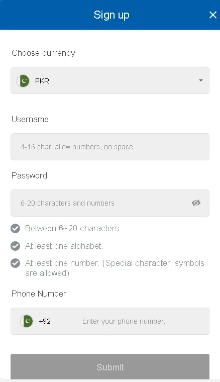 Crickex sign up
